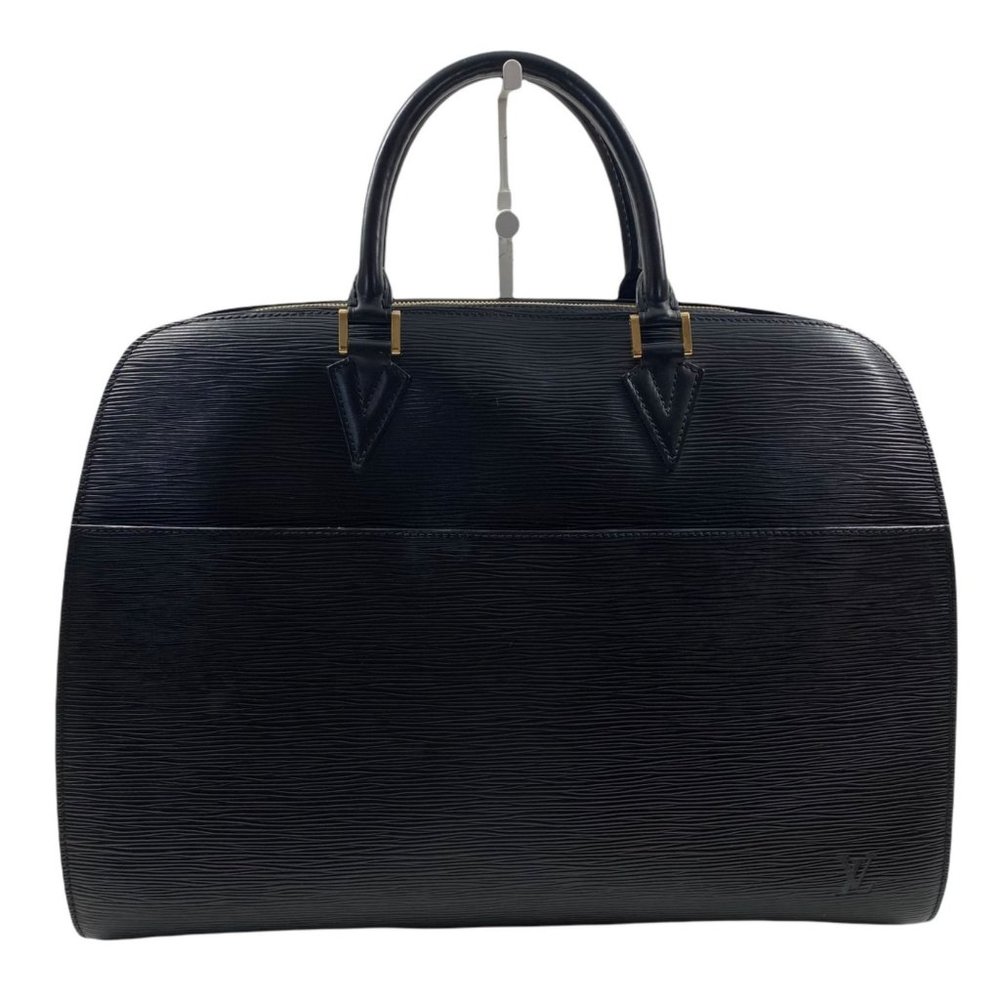 Authentic Louis Vuitton Business Bag Sorbonne Black Epi Used LV Handbag Vintage